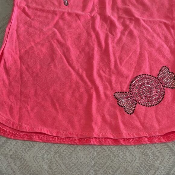 Butter Girls Neon Pink Sparkle Candy Tank Top - Picture 5 of 6